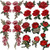 Arisingdeals 15 Pieces Iron On Rose Patch Embroidered Flower Sew On Patch Applique
