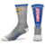 For Bare Feet NCAA Mens Cool Gray Jump Key Crew Socks Kansas Jayhawks Large 10 13