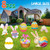 Happy Storm 8PCS Easter Yard Signs Decorations Outdoor Bunny Egg Chick Yard Stakes Sign Easter Garden Lawn Yard Decorations for Easter Egg Hunt Party Supplies Easter Props
