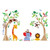 decalmile Tree and Jungle Animal Wall Decals Monkey Giraffe Elephant Wall Stickers Home Decoration Baby Nursery Kids Room Wall Decor