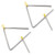 FarBoat 2Pcs Triangle Hand Percussion Instrument Music Triangle Children Music Enlightenment Cast Iron with Striker 8inch