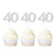 Ercadio Numbers 40 Cupcake Toppers Silver Glitter 40th Birthday Cupcake Picks Anniversary Party Decoration Supplies 24 PCS