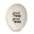 Good Food Good Wine Glossy White 6 x 5 Ceramic Stoneware Oval Spoon Rest
