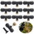 Misting Nozzles Kit 12x Brass Mister Nozzles 03mm 10 24 UNC  10x 1 4   Slip Lok Misting Nozzle Tees  1x Plug Fog Nozzles for Patio Misting System Outdoor Cooling System Garden Water Mister 21PCS