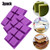 DIFENLUN Silicone Soap Molds 3 Pack 6 Cavity Non Stick Silicone Baking Mold Cake Pan for Soap Making Muffin Loaf Brownie Cornbread Purple