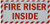 SmartSign  Fire Riser Inside  Label   5  x 10  3M Engineer Grade Reflective
