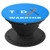 T1D Warrior Type 1 Diabetes Awareness Blue Ribbon PopSockets Grip and Stand for Phones and Tablets