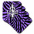 3dRose CST 26427 2 Funky Purple Zebra Print with Chic White Chandelier Soft Coasters Set of 8
