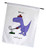 3dRose Funny Retired Blue Trex Dinosaur Playing Golf   Garden Flag 12 by 18