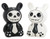 SUMMIT COLLECTION Furrybones Black and White Bunny Bun Bun Ceramic Salt N Pepper Shaker