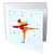 3dRose Girl Ice Skater On Snowflake Background Greeting Cards 6  x 6  Set of 6  gc 38217 1