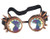 Kaleidoscope Rave Rainbow Crystal Lenses Steampunk Goggles Spike Halloween