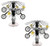 Black Silver and Gold Graduation Party Caps and Stars Mini Cascade Table Centerpiece Decoration Foil 7  2 Pack
