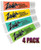 Zinka 4 Pack  Neon Green Yellow Orange Teal