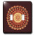 3dRose lsp 31688 2 Harvest Orange Floral Mandala On Burnt Sienna Background Double Toggle Switch