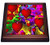 3dRose Heart Abstract with Pretty Colored Background Trivet with Ceramic Tile 8 by 8  Brown