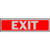 HY KO Products 411 EXIT Self Adhesive Aluminum Sign 2 in x 8 in Silver Red