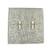 Meriville French Scroll 2 Toggle Wallplate, Double Switch Electrical Cover Plate, Pewter