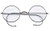 Agstum Retro Round Optical Rare Wire Rim Eyeglass Frame  Without Nose Pads