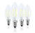 Lamsky E14 Base C35 Edison LED Filament Bulb, 2W Daylight 6000K,No-Dimmable, 4-Pack