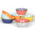 KitchenTour Porcelain Bowls Set   30 oz Cereal Soup Salad Pasta Rice Dessert Ceramic Bowls   Assorted Colorful Design Set of 6