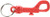 Lucky Line Plastic Key Clip/Key Chain; Red, 25 Per Bag (41570)
