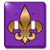 3dRose lsp 30757 2 Large Fleur de lis on a Dark Background Toggle Switch gold Purple