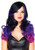 Leg Avenue Women s OS Allure Multi Color Wig with Adjustable Elastic Strap black Purple 24  Long Wavy One Size