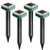 Lubatis 4 Pack Mole Repellent Mole Chaser Spikes Solar Mole Repeller Groundhog Deterrent Gopher Chaser Vole Away