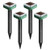 Lubatis 4 Pack Mole Repellent Mole Chaser Spikes Solar Mole Repeller Groundhog Deterrent Gopher Chaser Vole Away