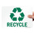 SmartSign Adhesive Vinyl Label Legend  Recycle  with Graphic 7  high x 10  wide Green on White