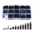 Litorange 320PCS M4 Male Female Nylon Hex Spacer Standoff Screw Nut Threaded Pillar PCB Motherboard Assorted Assortment Kit  Black