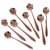Flower Shape Stainless Steel Spoons Ice Cream Dessert Spoons Coffee Tea Mixing Spoon Flatware Kitchen Tools Set of 8  Rose Gold