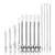 13Pcs Stainless Steel Lab Spatula Micro Scoop Reagent Laboratory Mixing Spatula 22cm Long Sampling Spoon