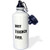 3dRose Best Teacher Ever Black Letters On A White Background Sports Water Bottle 21oz  21 oz Multicolor