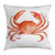 Ambesonne Crabs Throw Pillow Cushion Cover Sea Animals Theme in Watercolor Style Effect a Big Crab on White Background Print Decorative Square Accent Pillow Case 24  X 24  Vermilion