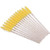 100 Disposable Eyelash Brush Mascara Wands Spoolies for Eye Lashes Extension Eyebrow and Makeup Yellow