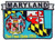 Maryland State Shaped Map Embroidered Patch with Iron On Adhesive