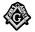 Masonic 2B1 ASK1 Square Compass Embroidered Patch Black   White IVANP4091