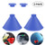 LuckyKilig Magic Scraper Round Windshield Ice Scrapers Car Windshield Snow Scraper Magic Snow Removal Tool Cone Shaped Windshield Ice Scraper Blue 2 Pack