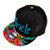 ZLYC Women Miracle Word Embroidered Floral Flat Bill Snapback Hat Adjustable Baseball Cap Blue