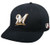 Adult FLAT BRIM Milwaukee Brewers Home Navy Blue Hat Cap MLB Adjustable