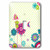 3dRose lsp 102521 1 Modern Flowers   Butterflies With Striped Background Vector Single Toggle Switch Multicolor