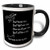 3dRose Moms Shit List Background Ceramic Mug 11 oz Black White