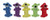 Multipet International Original Loofa Dog Mini 6 Inch Dog Toy  Assorted colors