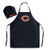 NFL Chicago Bears Chef Hat and Apron Set Black One Size