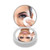 OMIRO LED Lighted Compact Mirror 3½  Mini 1X 10X Magnification Daylight Travel Makeup Mirror for Purses  White