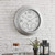 FirsTime   Co Silver Wilmington Outdoor Clock American Crafted Galvanized Silver 24 x 325 x 24