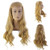 Long Curly Costume Party Ash Blonde Wig Cosplay Halloween Costume Wigs Come with Wig Cap  Ash Blonde