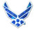 Elektroplate US Airforce Wings Blue 3D Reflective Decal